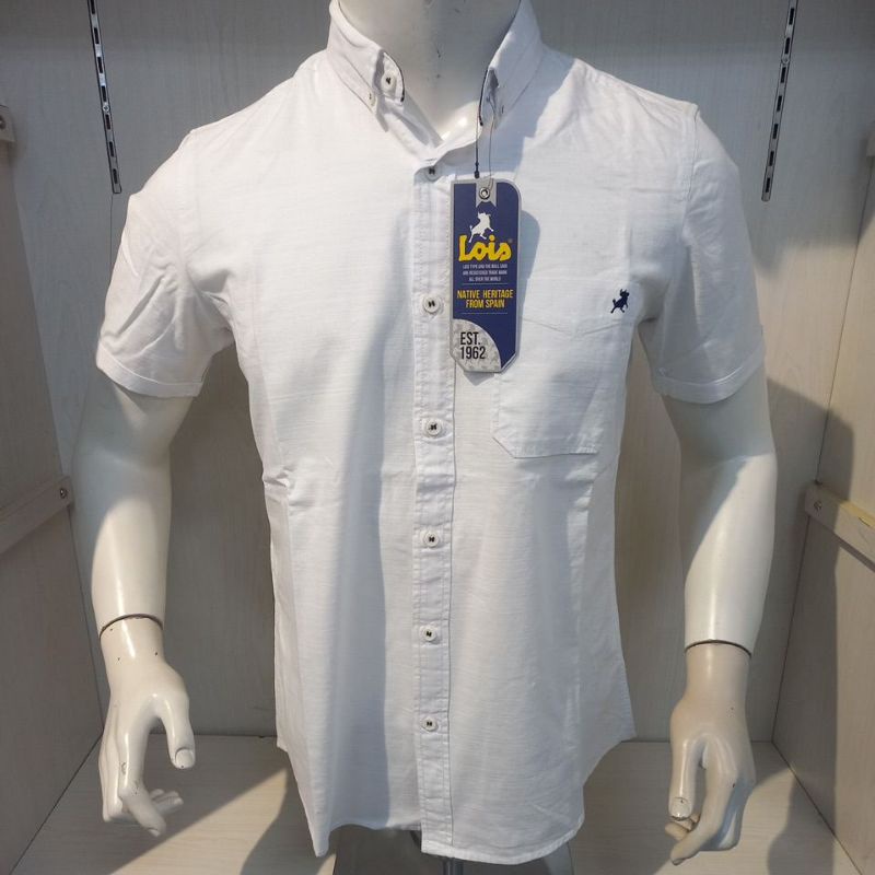 KEMEJA PUTIH LENGAN PENDEK LOIS #ORIGINAL / KLS 234 (SLIM FIT)