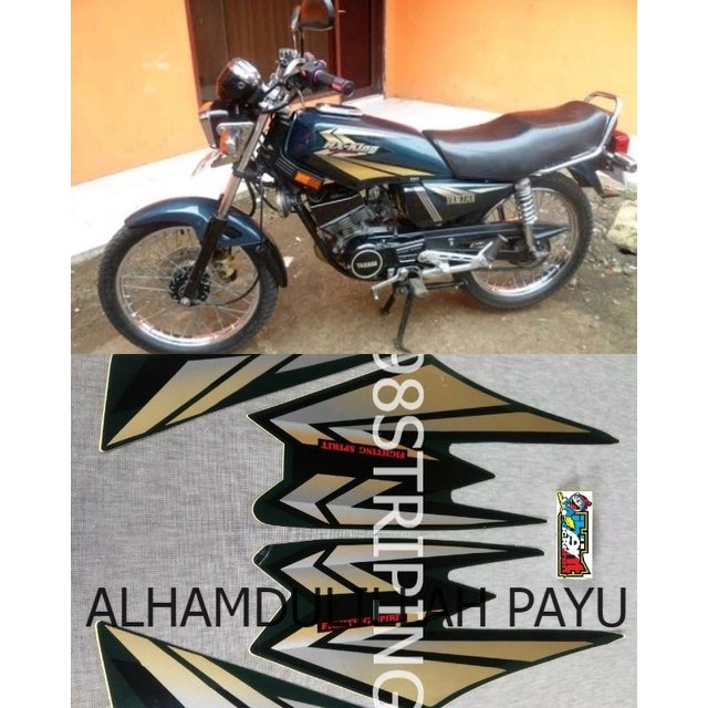 STIKER STRIPING RX KING HITAM TAHUN 2002  LIS STANDAR ORI YAMAHA POLET BODY PLISIR
