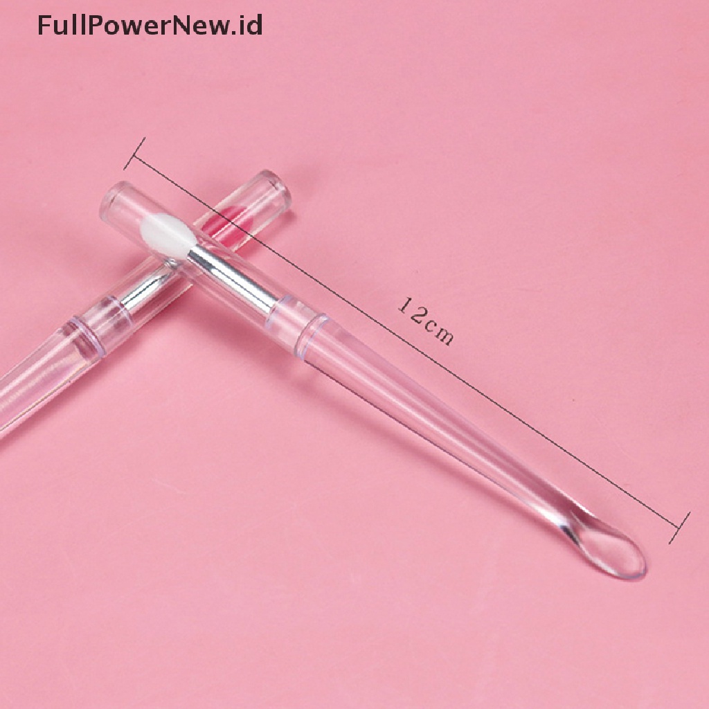 Power 1PC Lip Gloss Aplikator Kuas Bibir Silikon Dengan Tutup Debu Brush Makeup ID