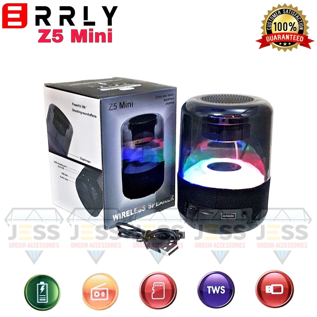 ERRLY Z5 Mini Speaker Bluetooth Wireless Portable LED RGB WITH MODE TWS