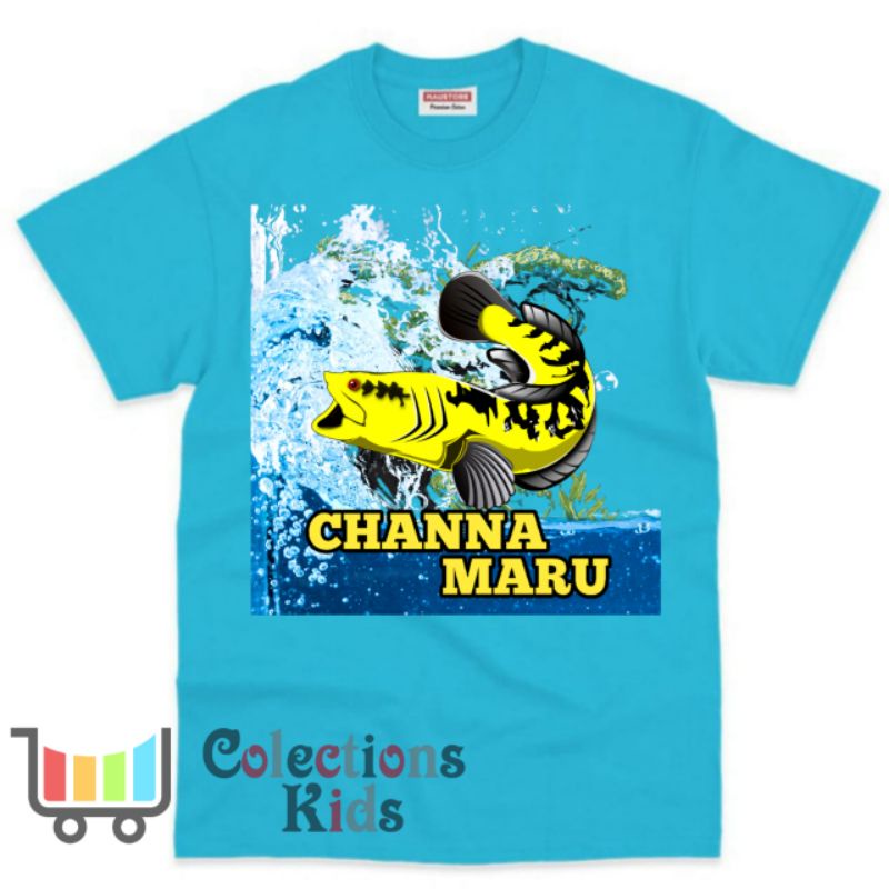 BAJU ATASAN KAOS ANAK IKAN CHANNA MARU KEREN