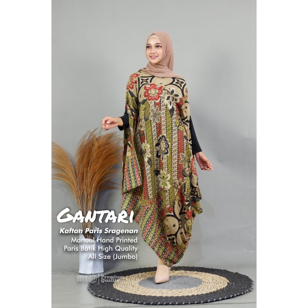 gantari kaftan abaya pakaian baju gamis dress syari longdress maxy maxi batik solo jumbo big all siz