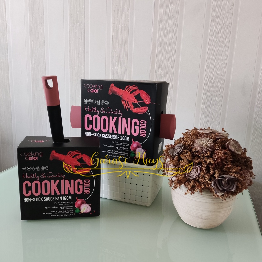 NEW Cooking Color Panci Saucepan Panci Casserole - Pink