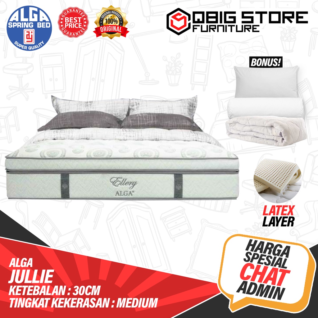 Kasur Springbed ALGA Jullie Spring bed Full Set