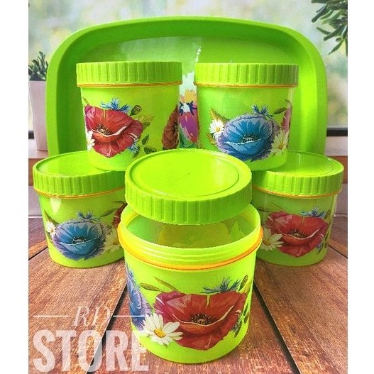 promo 1.set toples plus nampan saji motif twma ramadan dan mawar rise..