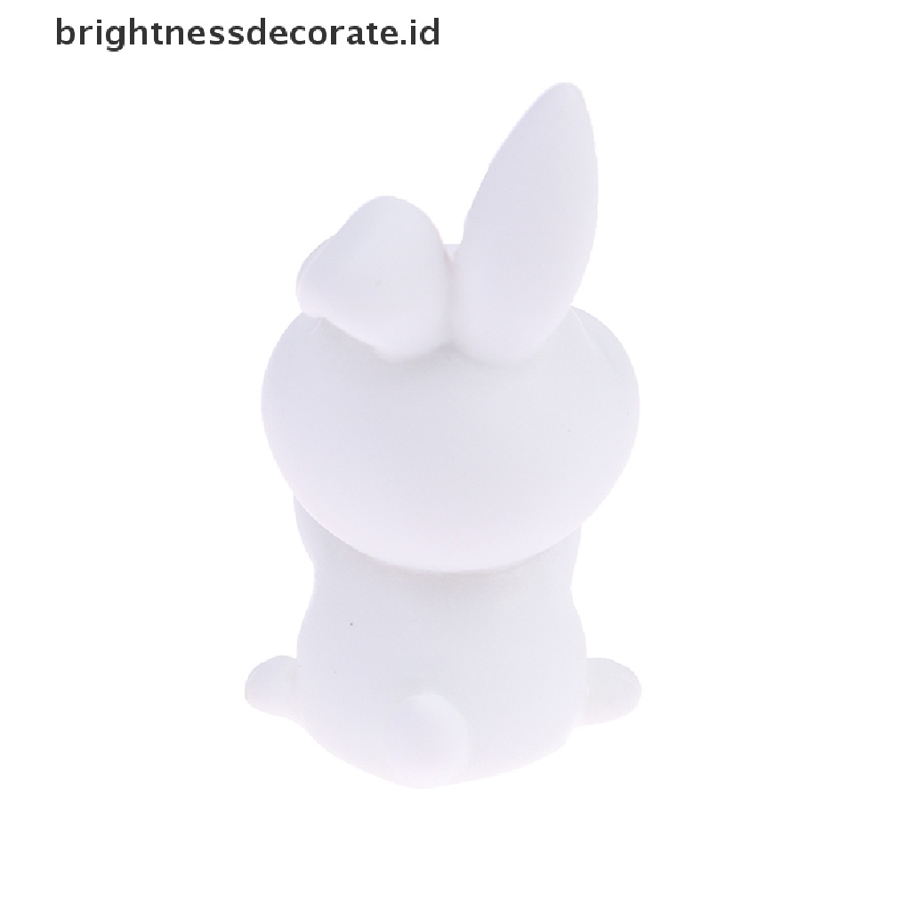 [Birth] 4/6pcs/set Kartun Kelinci Keberuntungan Ornamen Berkebun Resin Lanskap Mikro [ID]