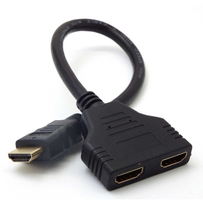 Hdmi splitter 2 port 1080p cable-Kabel hdtv cabang 1 male to 2 female