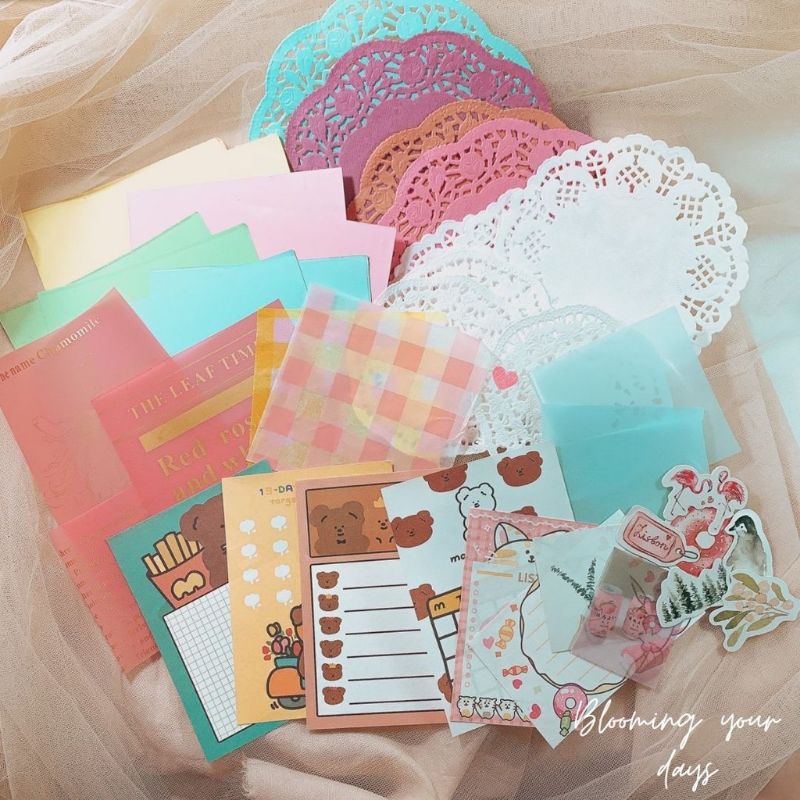 

Journal Kit Journaling Vintage Aestetic Pastel Theme Journal Bundle