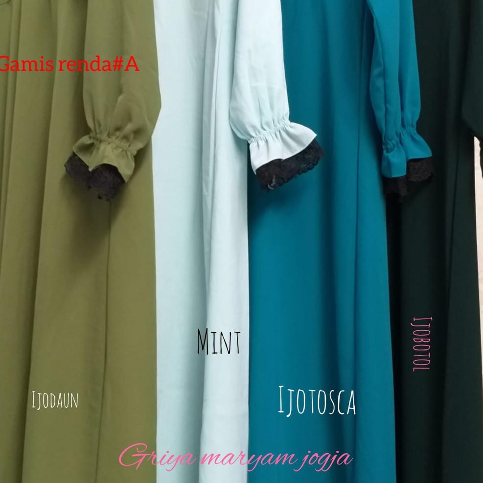Tren Terbaru Gamis Basic Wolfis Renda A