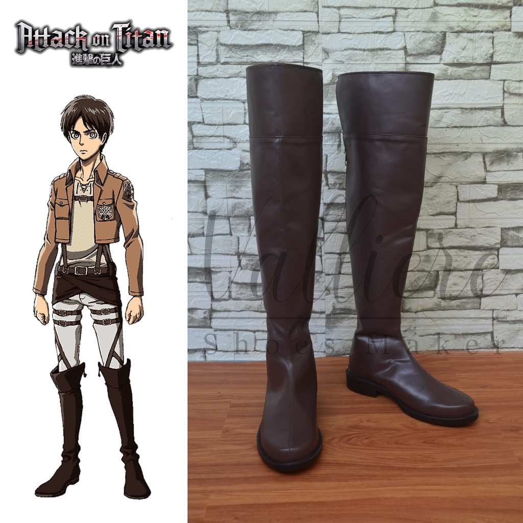 Boots Cosplay Shingeki no Kyojin Eren Yeager