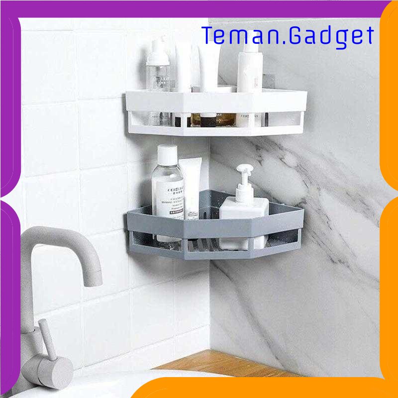 TG-RAK ZGRK Rak Gantungan Sudut Dinding Kamar Mandi Corner Shelf - ST145