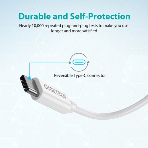 Choetech Kabel Charger Data QC 2M USB Type A to C 15W 3A - AC0003