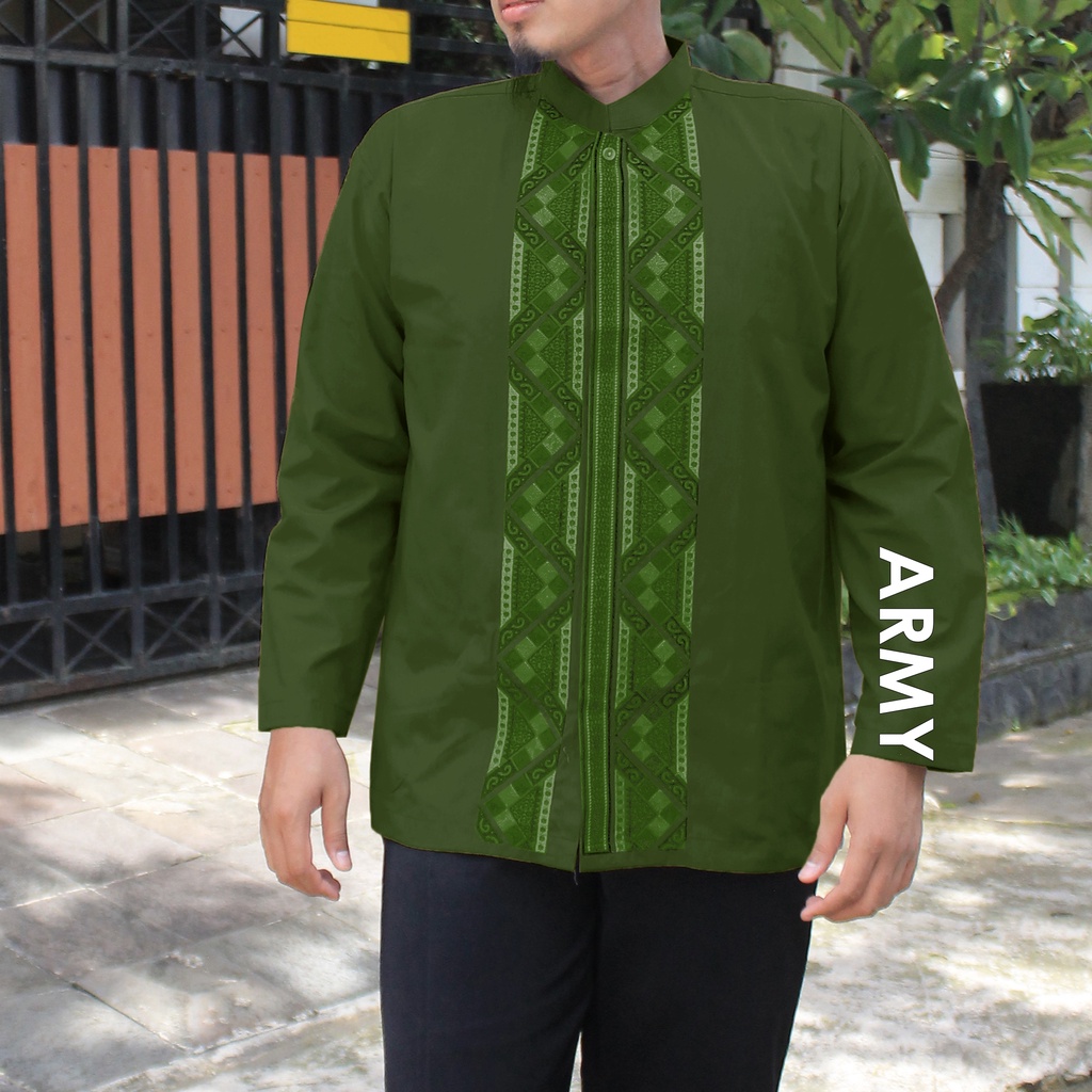 [PROMO COD] Baju Koko Muslim Pria Dewasa Lengan Panjang  kode EJB Berkualitas bahan katun GROSIR