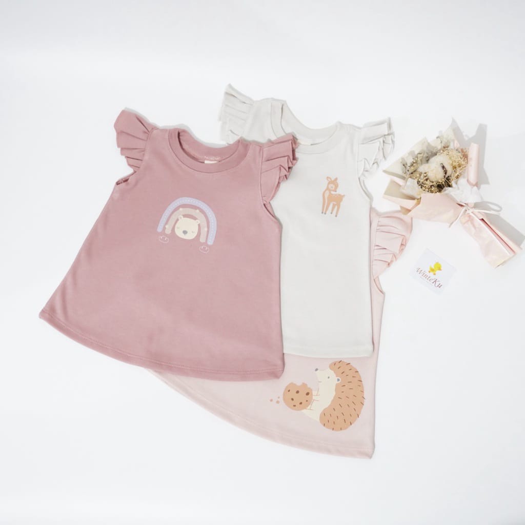 3 Pcs Dress Bayi WinteKu Baby Girl S M L (6 Bulan - 4 Tahun)