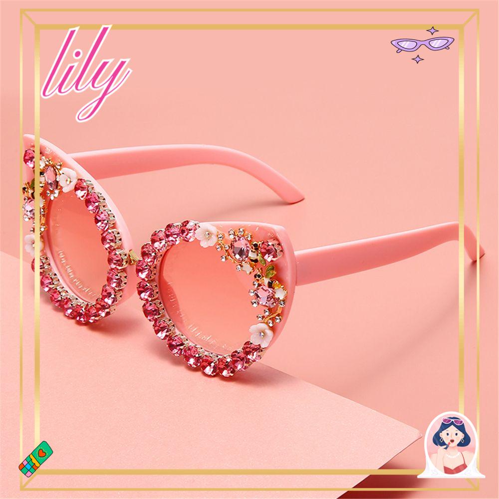 Lily Diamond Kacamata Hitam Untuk Wanita Pesta Sparkling Eyewear Sun Glasses