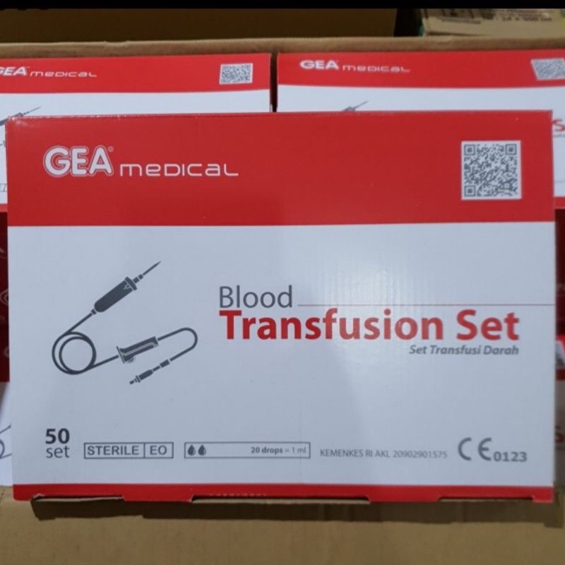 blood tranfusion set gea / blood set gea ( 1 box isi 50 pcs )