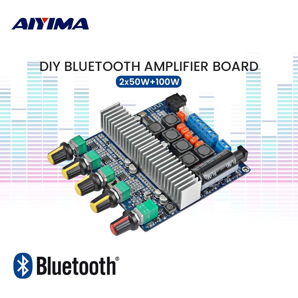 AIYIMA DIY Bluetooth Amplifier Board 2.1 2x50W+100W TPA3116 - B2D932 - No Color