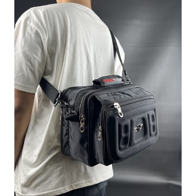 Tas Selempang 2 Fungsi Merk Santer Tas Jinjing Tas Kantor Tas Selempang Pria dan Wanita
