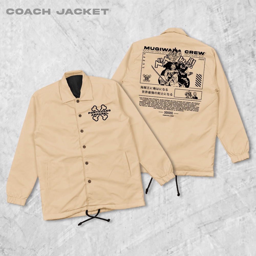 HIPNOP Mugi Coach Jaket Pria Outwear Unisex Parasut