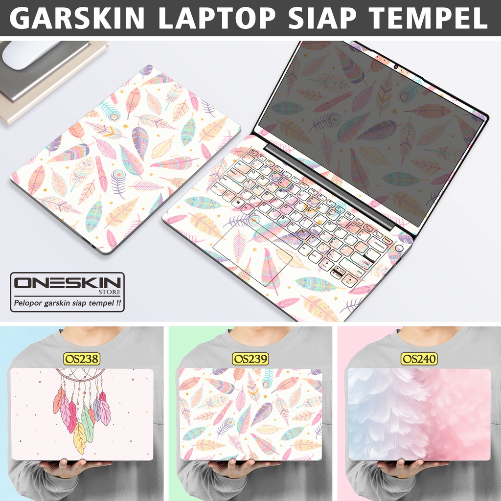 Garskin Sticker Laptop Protector Macbook Full Body Bottom Bezel Palmrest Skin Feather Art
