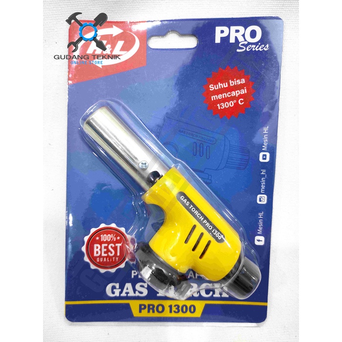 Gas Torch BUTTON TRIGGER PRO HL1300 H&amp;L / Kepala Pematik Api Gas Portable Flame Gun Blow BUTTON TRIGGER HL 1300 HNL