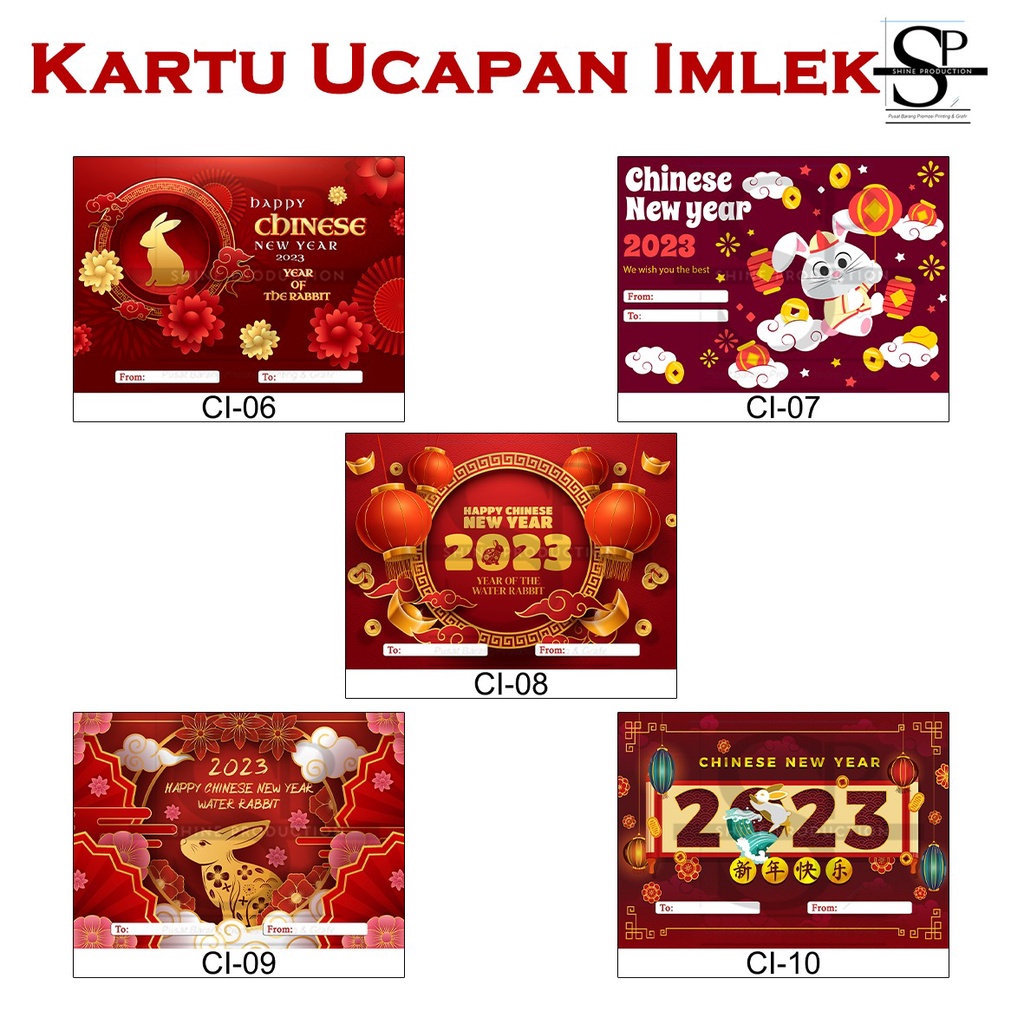 Kartu Ucapan Imlek Gift Card Chinese New Year