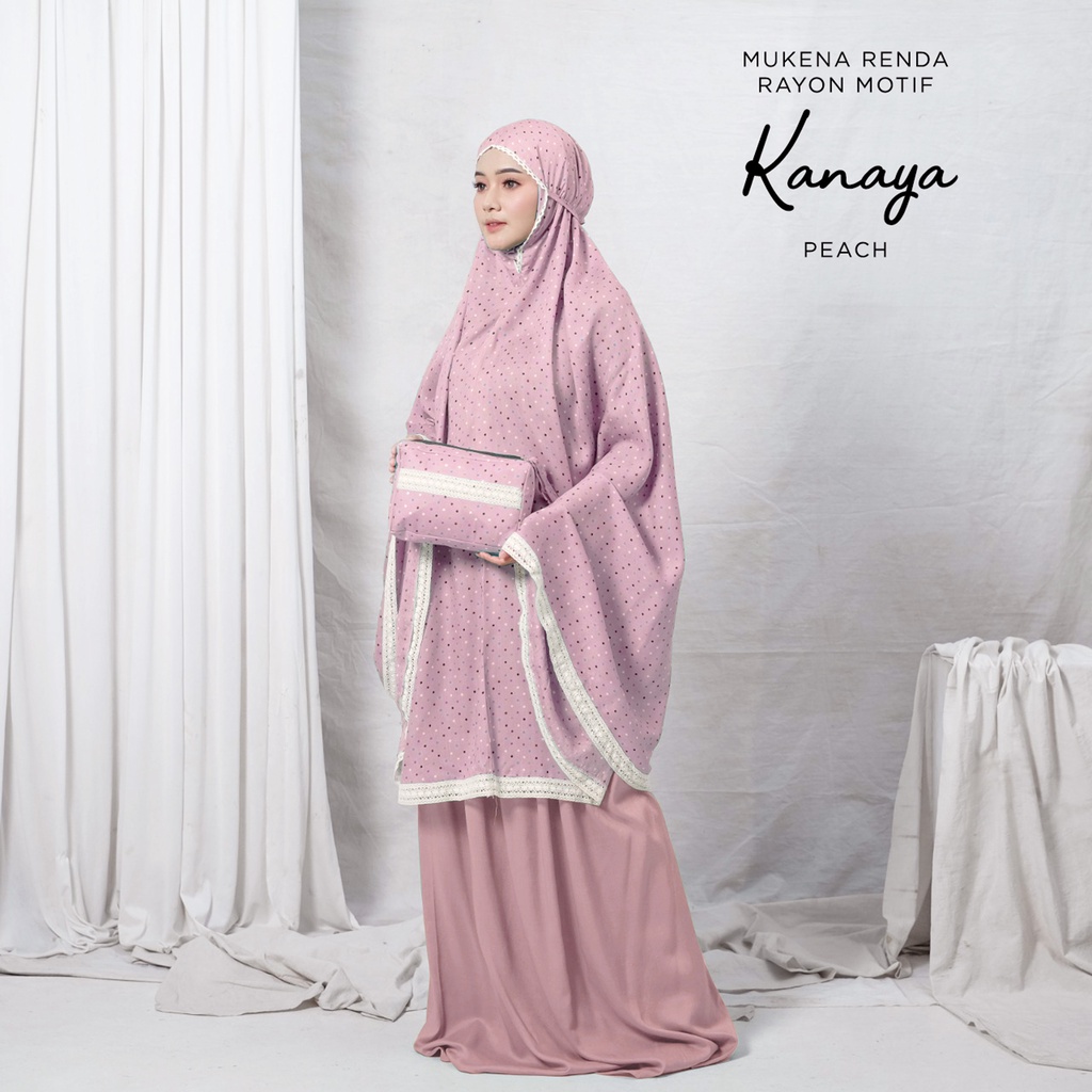 PUSAT MUKENA TASIK - MUKENA DEWASA RENDA RAYON MOTIF KANAYA