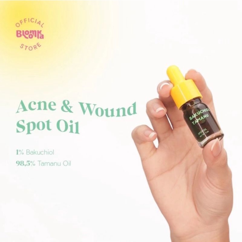 Bloomka - Bakuchiol + Tamanu Anti Acne &amp; Wound Healing Spot Oil 5ml