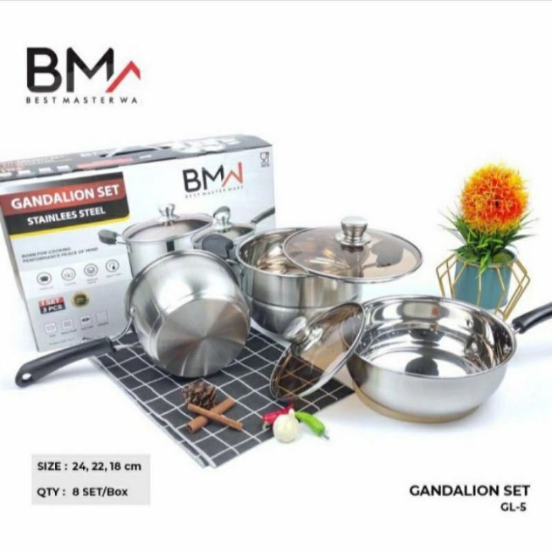 Panci Set Gandalion Stainless BMW