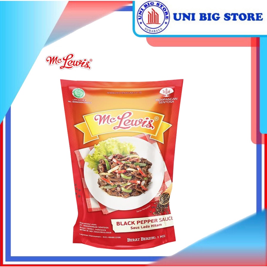 

Mc. Lewis Saus Blackpepper Sauce 1 kg Saos Lada Hitam