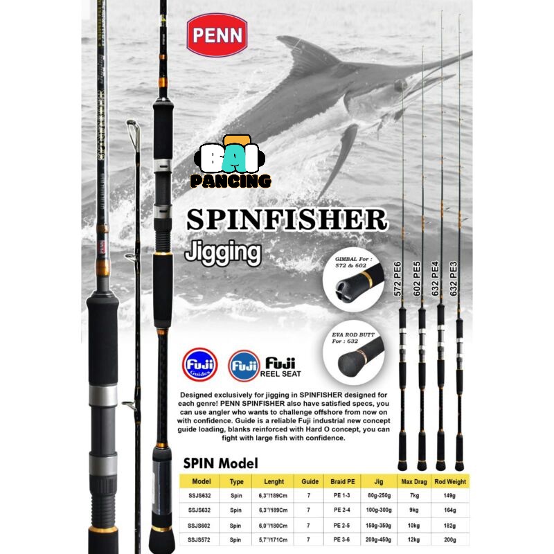 JORAN SPINNING PENN SPINFISHER JIGGING