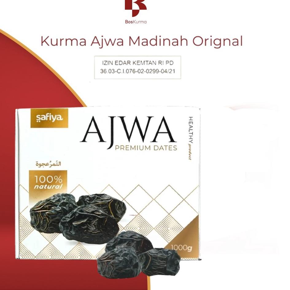 

Realpct Kurma Ajwa Asli Madinah 1kg - 500gr Premium
