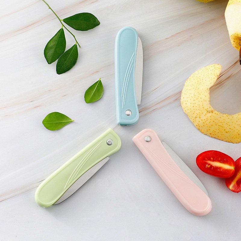 [XOQ] PISAU LIPAT STAINLESS / PISAU PENGUPAS DAN PEMOTONG SAYUR DAN BUAHAN / PISAU DAPUR / PISAU MINI PORTABLE / KITCHEN KNIFE