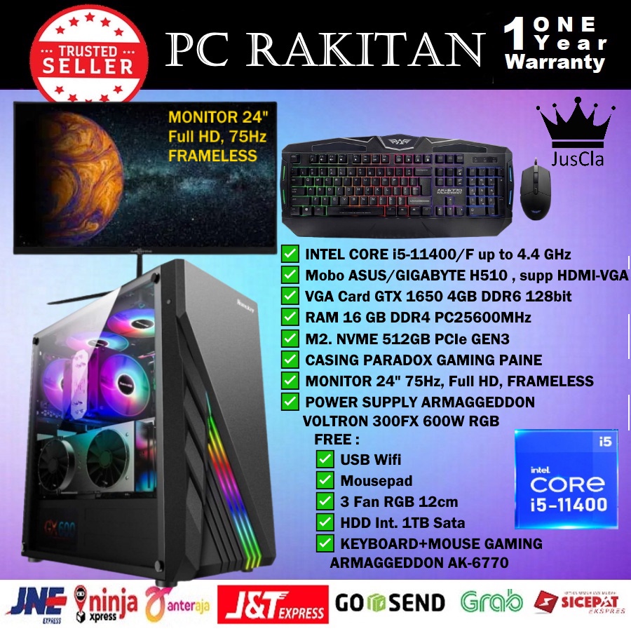 Jual Monitor Pc Gaming Fullset Intel Core I F Ghz Ram