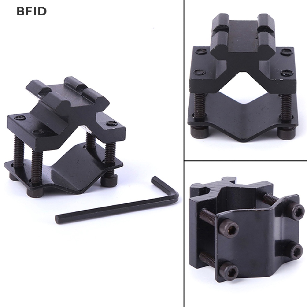 [BFID] Tactical Universal Adjustable Rail 20mm Mount Adapter Untuk Scope Senter Laser [ID]