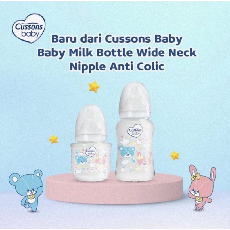 Cussons Baby Milk Bottle PP Wide Neck Anti Colic 125 ml - Botol Susu Bayi