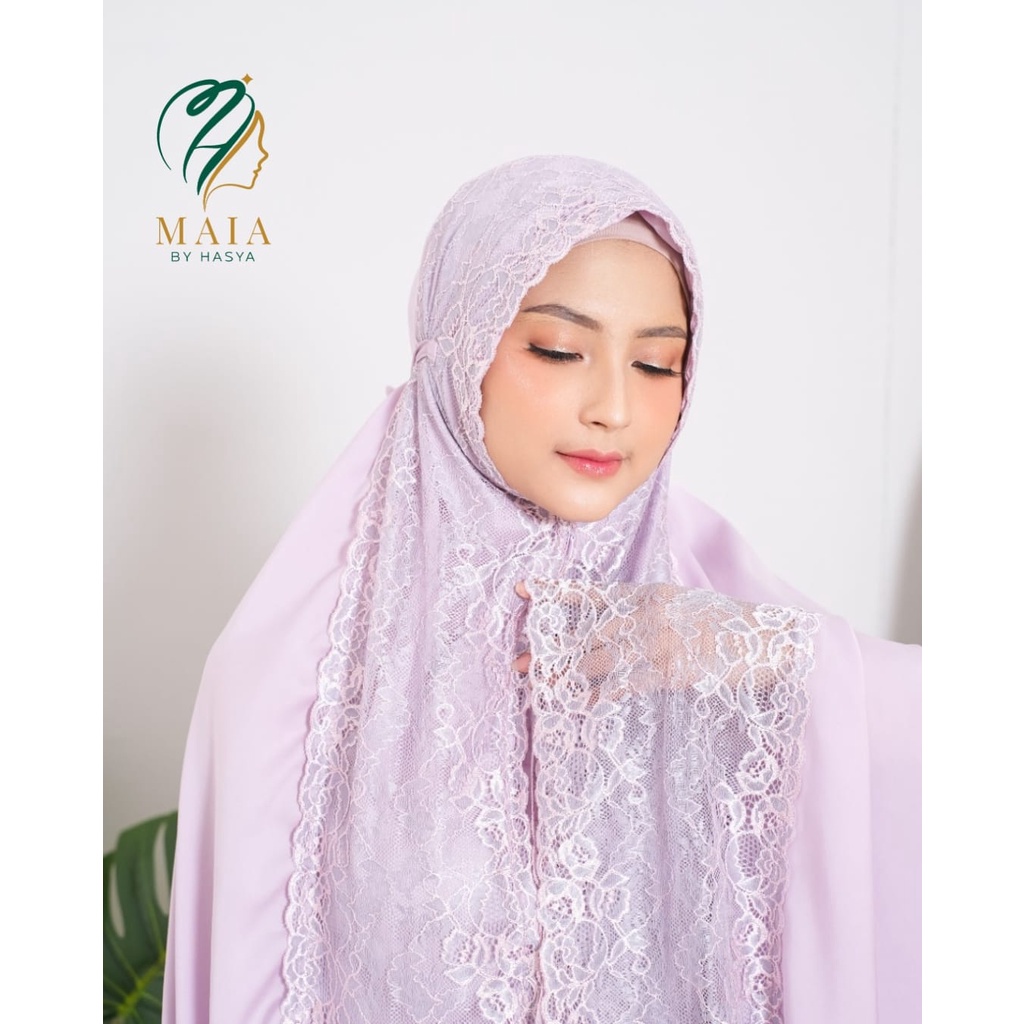Mukena Mukenah Traveling 2 in 1 Dewasa Zara Silk Renda Box Premium Jumbo Mewah