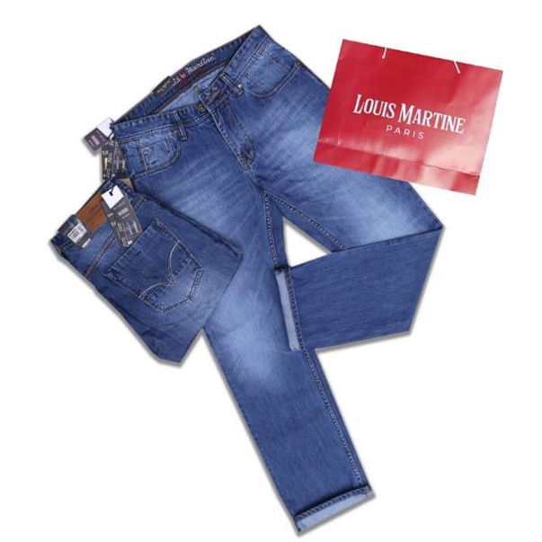 Jeans Panjang Pria terbaru import wisker louis martine berkualitas fedding jins blue