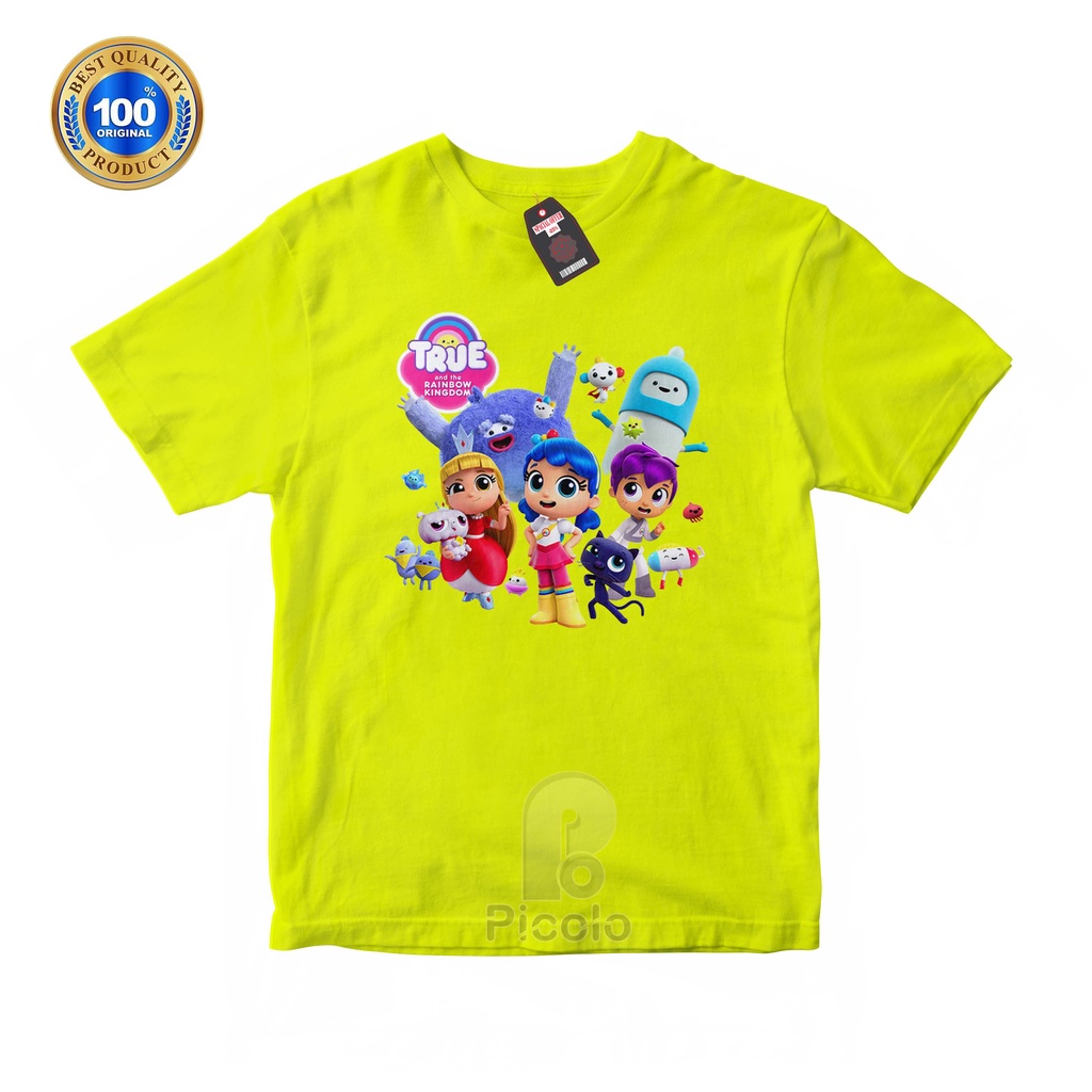 (FREE NAMA) BAJU KAOS ATASAN ANAK MOTIF TRUE AND THE RAINBOW KINGDOM Bahan COTTUN