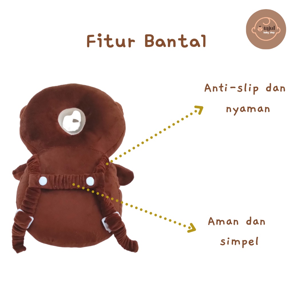 Head Neck Pillow Pad | Bantal Pelindung Kepala Bayi Monkey