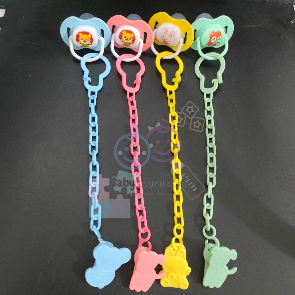Empeng Pacifier Bayi Warna Pastel / Dot Bayi Bulat / Dot Bayi Gepeng + Tutup Empeng HIGIENIS