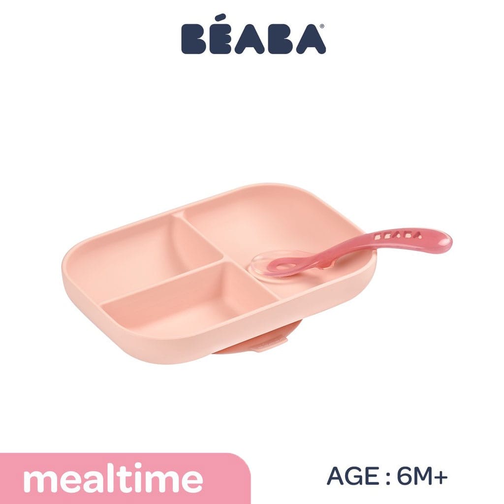 BEABA SET SILICONE DIVIDED SUCTION / PIRING DENGAN SEKAT / SET GIFT /