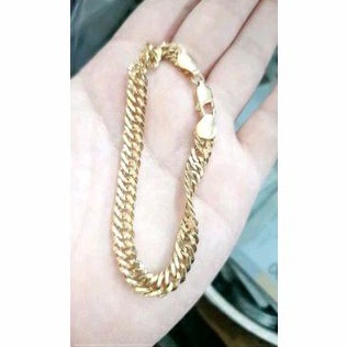 Gelang sisik naga emas asli 700 70% kuning kombinasi putih