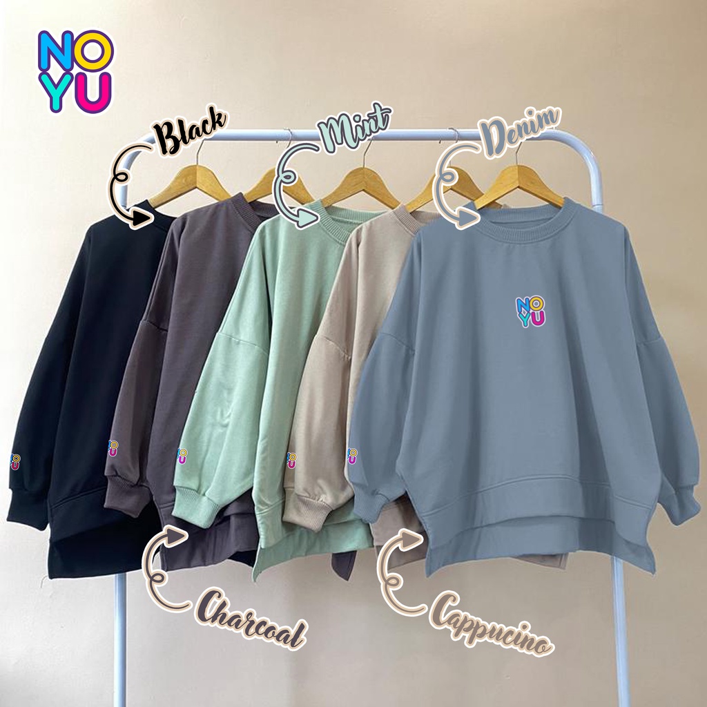 Noyu - Sweater Polos Oversize Sweater Wanita Big Size