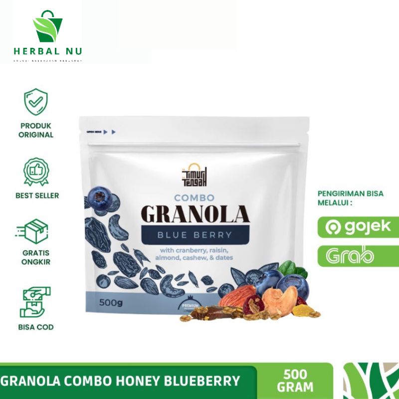 

Granola Blueberry Timur Tengah Sereal Makanan Sarapan Sehat