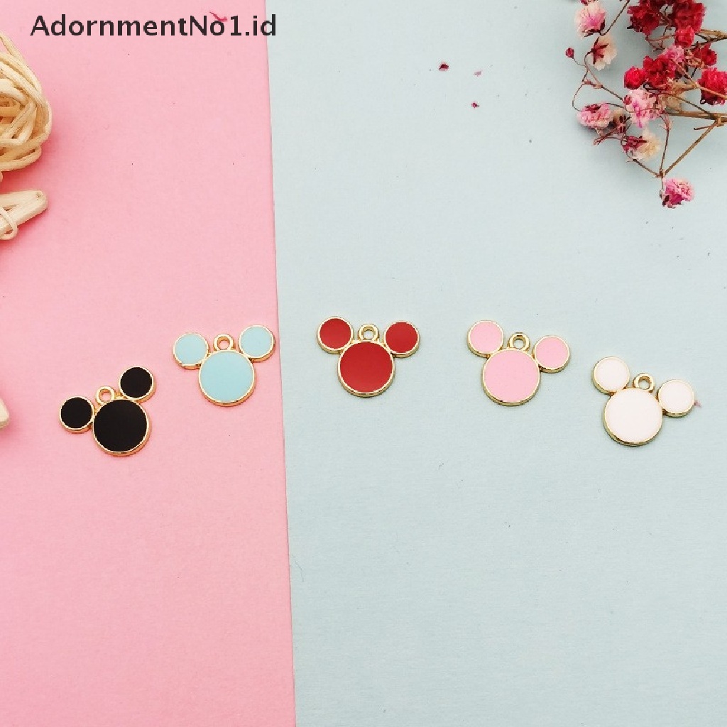 [AdornmentNo1] Mickey series DIY drip oil Perhiasan Aksesoris K gold headwear earrings [ID]