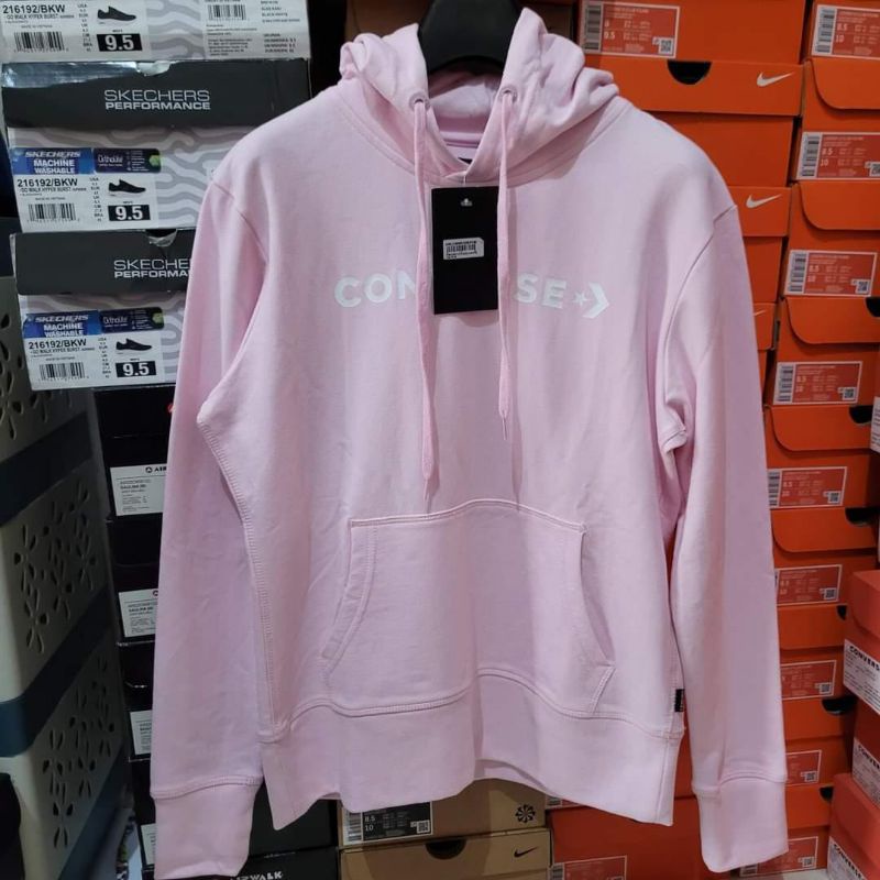 Converse Icon Play Hoodie Womens Original Jaket Wanita Cewek Pink Katun