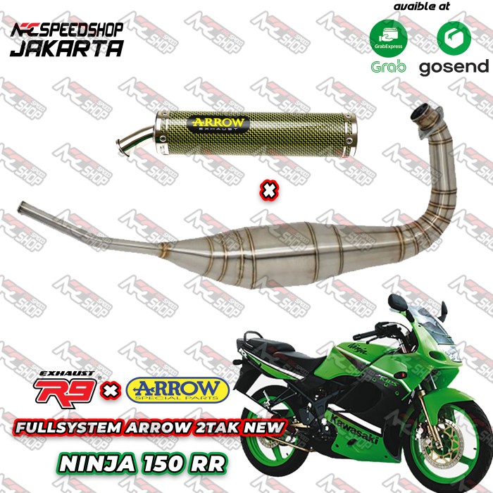 Knalpot Arrow 2Tak Ninja 150 Rr Header R9 Fullsystem #Original