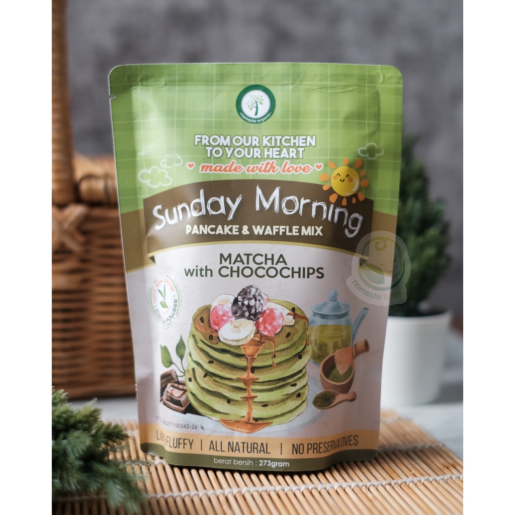 

SUNDAY MORNING PANCAKE AND WAFFLE MIX - MATCHA WITH CHOCOCHIPS 273GR