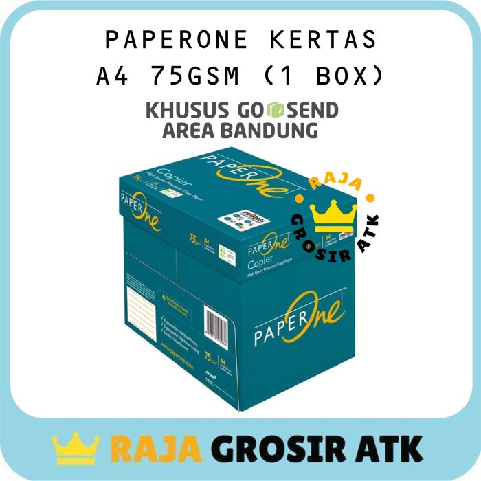 

+++++] PAPERONE Kertas HVS A4 75 Gram Kertas Fotocopy A4 75 Gsm [1 RIM]